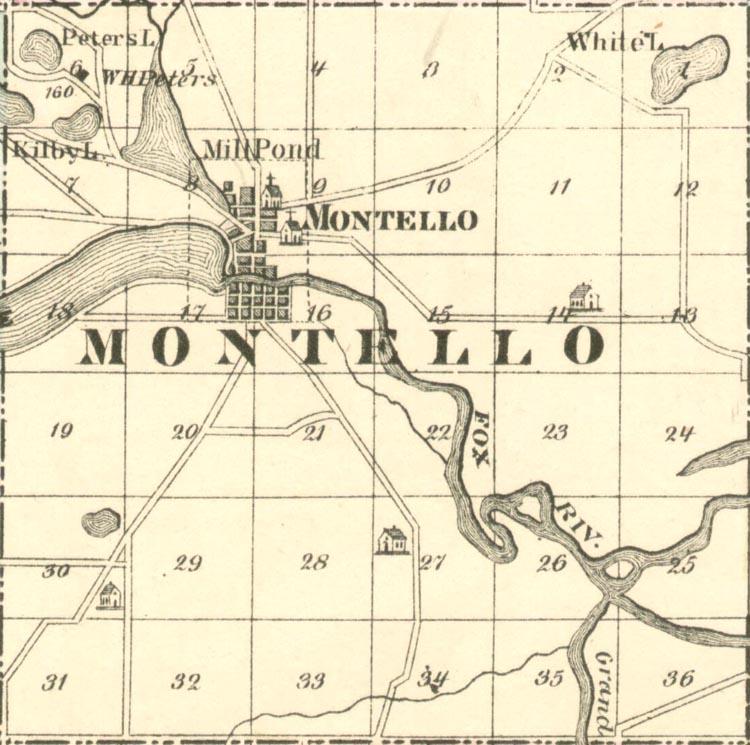 Map of Montello, Wisconsin