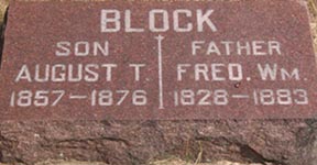August T. & Fred. Wm. Block headstone